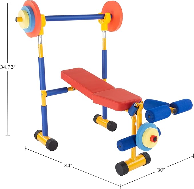 Kids Weight Bench Set - Toys for Ages 3 and Up Medium