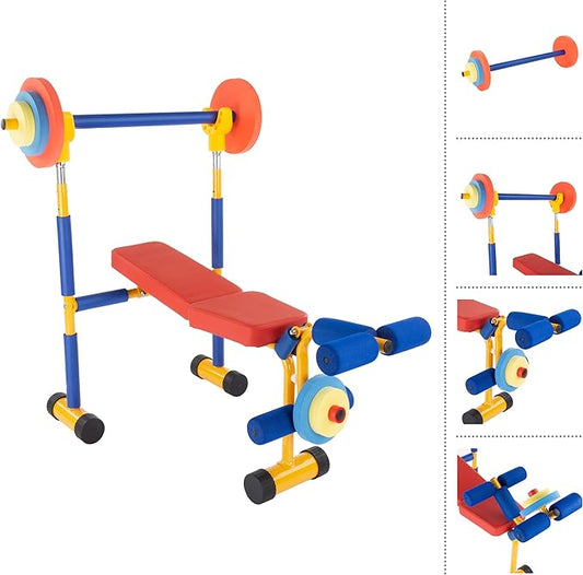 Kids Weight Bench Set - Toys for Ages 3 and Up Medium