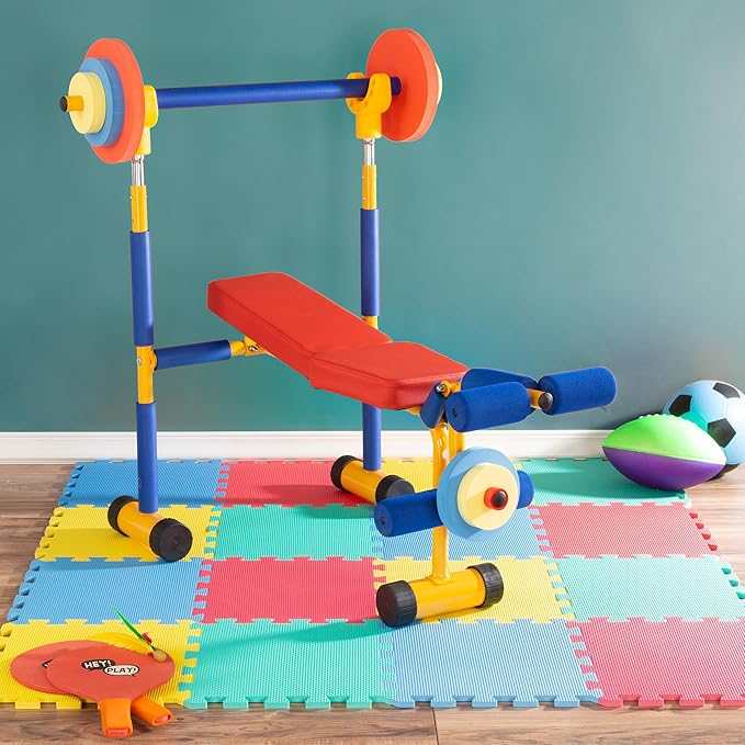 Kids Weight Bench Set - Toys for Ages 3 and Up Medium